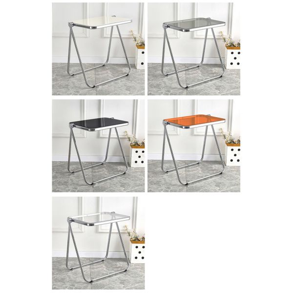 Metal and Plastic Folding Picnic Dining Coffee Table for Modern Outdoor Garden Living Room