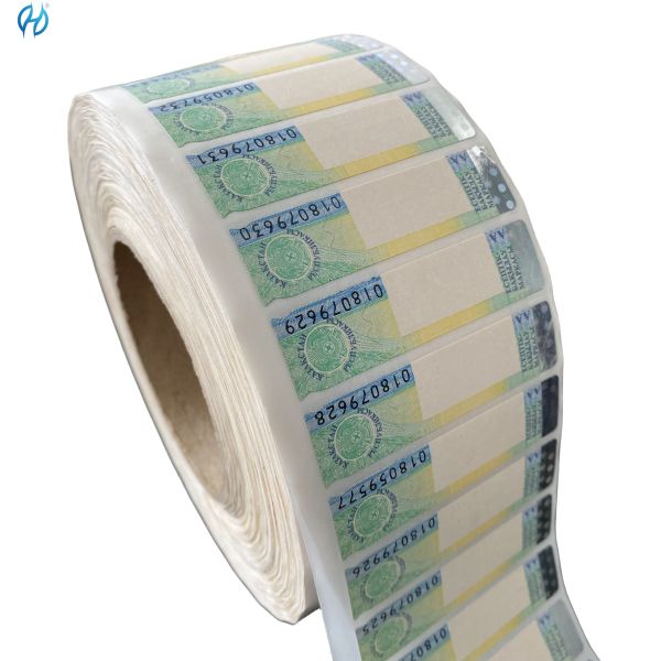 Buy IR Anti Counterfeiting Tax Stamp Duty Customized Security Paper Adhesive at wholesale prices