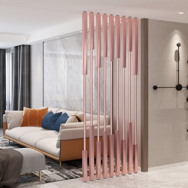Buy Aluminum Pink Column Screen Partition Divider For Living Room at wholesale prices