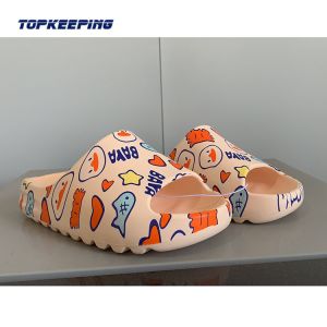 Summer Indoor Printed Flat EVA Women Yezzy Slides