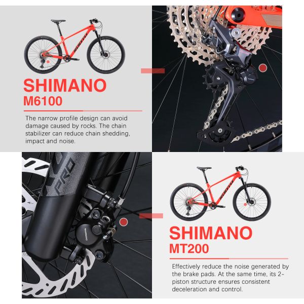 KOOTU DECK6.1 Carbon Mountain Bike Carbon Mtb With Shiamno M6100