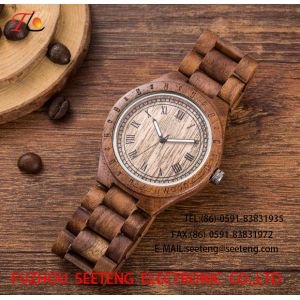 wholesale Pu watch wooden watches alloy case quartz watch fashion watch concise