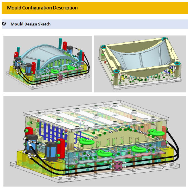 SMC Auto Bumper Mould 2500x900x180mm P20 Steel Compression Molding