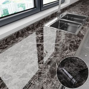 120cm Wide Countertop Wallpaper Waterproof Marble Removable Wallpaper