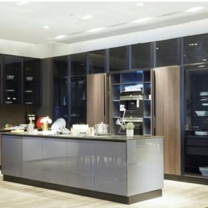 ODM Slab Modern Kitchen Cabinet Makers Paticle Board Carcass