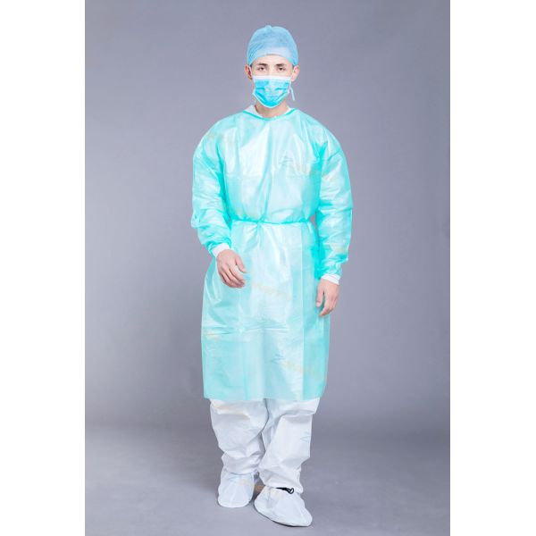 Buy Green 35g PP PE General Surgical Disposable Isolation Gown at wholesale prices