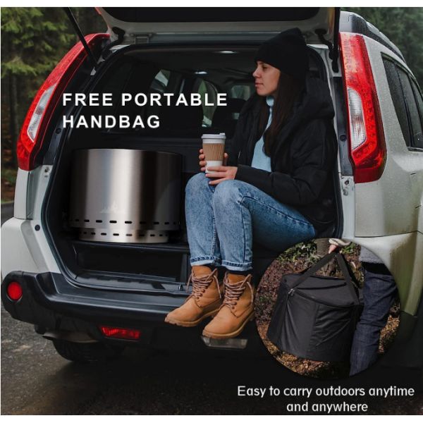 Smokeless Fire Pit for Camping Stocked and Ready to Ship Stainless Steel Wood Stove