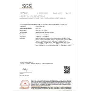 Shenzhen Tinda Hardware & Plastic Co., Ltd. Certifications
