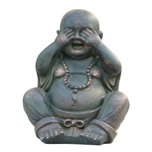 China Fiber And Resin Lucky Laughing Indoor Buddha   for Indoor Outdoor Winter Decorations on sale