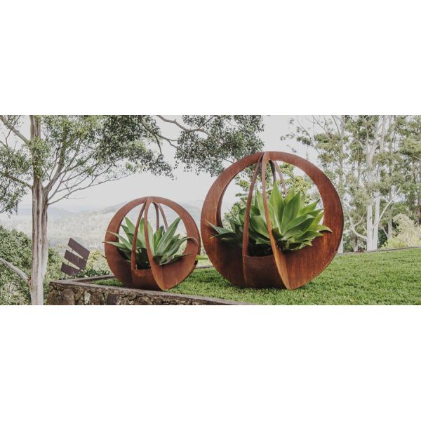 Decorative Garden Planting Box Corten Steel Flower Pot Decoration Metal Outdoor Planter