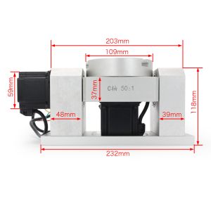 4th 5th CNC Rotary Axis Tailstock Harmonic Drive Reducer