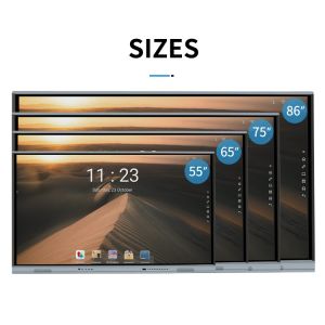 350cd/M2 Interactive Flat Panel Digital Board 75 Inch 20 Touch Points Model QS