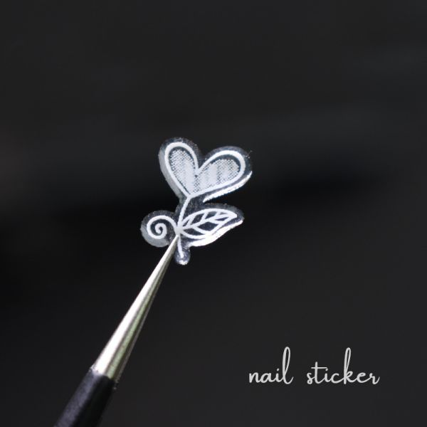 Multicolor Gradual White Flower 2D Stickers with Adhesive Backing Small Fresh Design