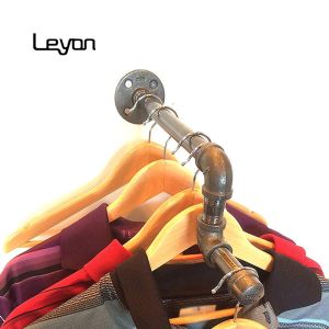 Quality Casting Industrial Pipe Coat Rack 1/2 Inch Malleable Iron Flange Easy To Install for sale