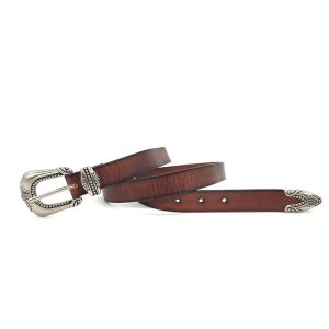 OEM Logo Women Fashion Leather Belts / Western Waist Fossil Dress Belts For