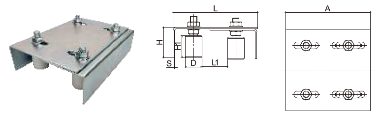 40MM Automatic Sliding Gate Guide Roller Bracket Kit With Nylon Roller
