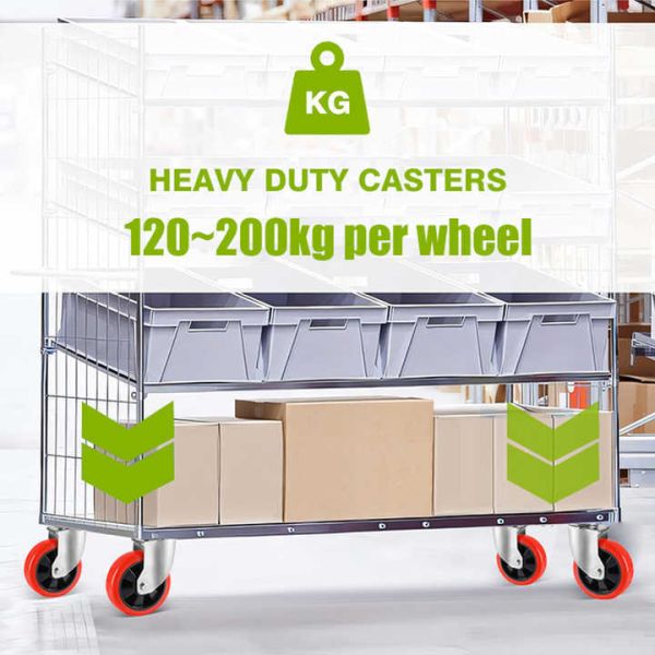 5 Inch Medium Flat Casters Factory Wholesale Caster Wheels for Trolley