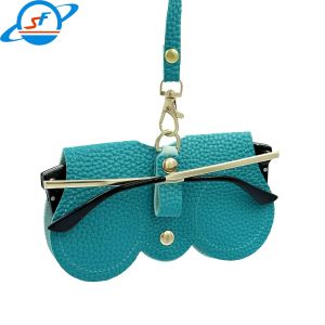 High Durability Leather Folding Sunglasses Case Customized Packings