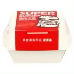 Greasproof Folding Printed Burger Boxes Packaging Take Away ODM