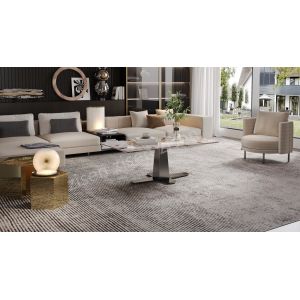 Ceramic Marble Elevated Coffee Table , Timeless Cross Leg Coffee Table
