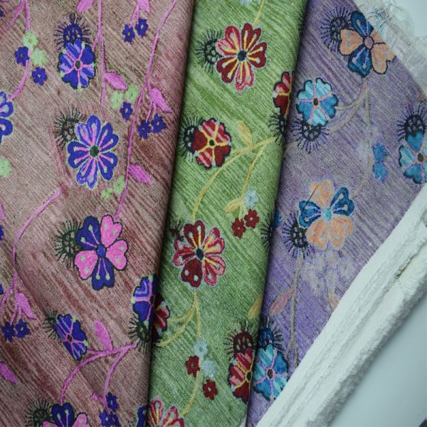 55% Viscose 45% Ramie Digital Printing Dress Cotton Fabric