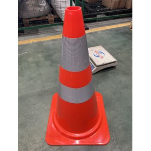 PVC Traffic Cones Safety Cone With Reflective Tape 70cm 28inches Orange Warning