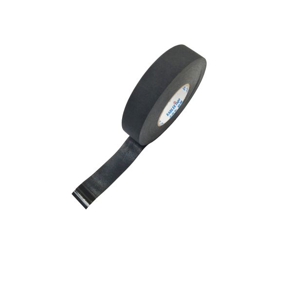 Polyester PET Black Wire Harness Tape , Automotive Wiring Loom Tape Solvent