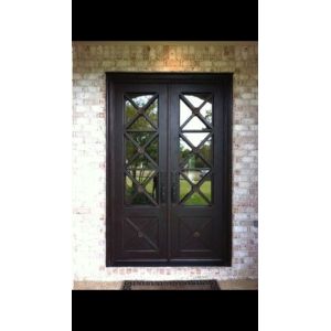 HOT SALE Square Top Double Iron Entry Door