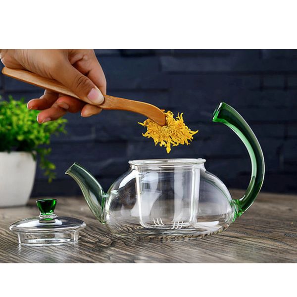 600ml Fire Burning Heat Resistant Borosilicate Glass Teapot