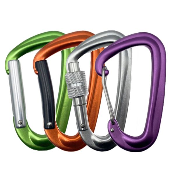 Buy OEM Acceptable Aluminum Screw Lock Carabiner Clip for Climbing Customized Finish at wholesale prices