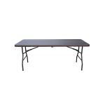 Durable Plastic Rectangular Folding Table , PE Rattan Foldable Dining Table