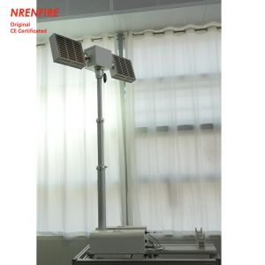 1.8m roof top mounted robot light tower-pneumatic telescopic mast light for fire