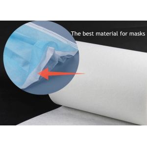 White Meltblown Nonwoven Fabric Water Repellent / Flame Retardant