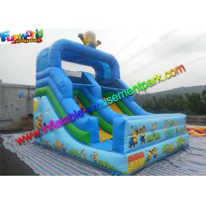Quality Small Dry Commercial Minion Inflatable Slide with 0.55mm PVC tarpaulin Material for sale