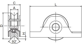 iron steel sliding gate wheel roller for sliding gate