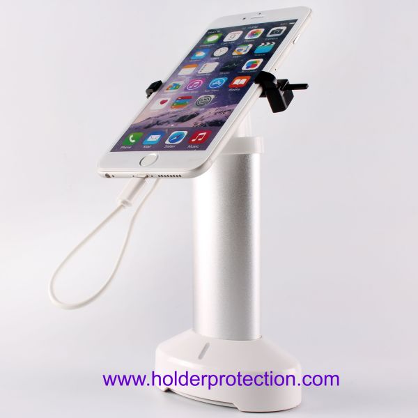 COMER handphone alarm display mobile charger stand anti theft system with high