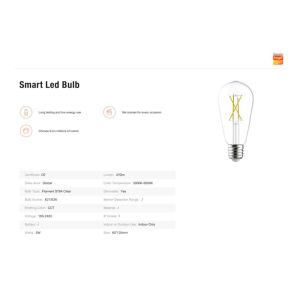 Filament ST64 clear CCT WIFI BLE