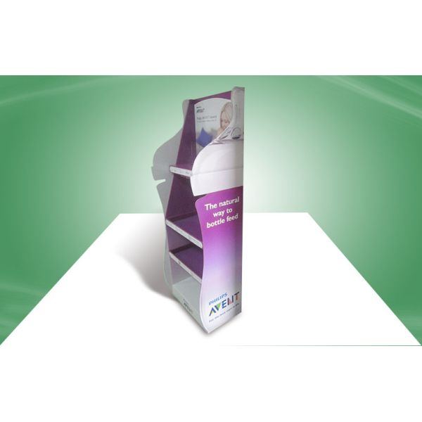 Eco - friendly Point of Sale Cardboard Display Stands Four - shelf for Philips