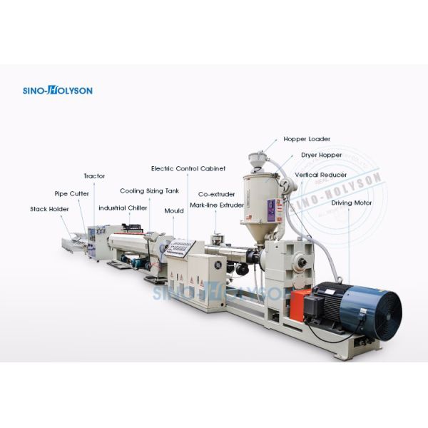 75 Rpm Plastic HDPE/PE Pipe Making Machine For Precision Pipes