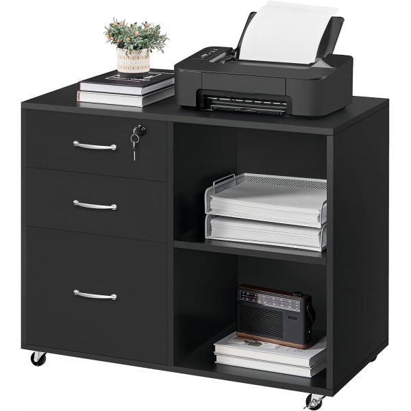 80x40.5x66CM black color functional mobile cabinet office furniture cabinet used in office warehouse home use
