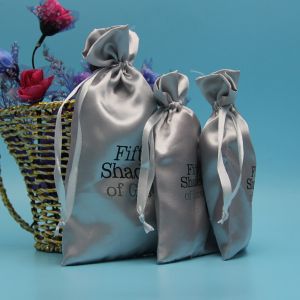 Hotel Soap Small Fabric Drawstring Bags , Ribbon String Satin / Silk Cloth Bag