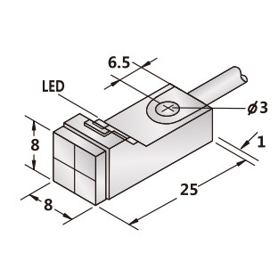 SR-SL-QF08 500Hz Dc Proximity Switch Q8 Proximity Inductive Sensor IP67