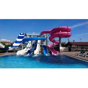 OEM Customized Aqua Water Park Private Pool Tube Fiberglass Slides