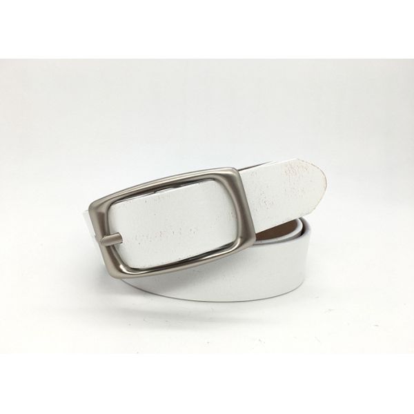 Buy Garment Accessory White 125cm Lady Genuine Leather Belts at wholesale prices