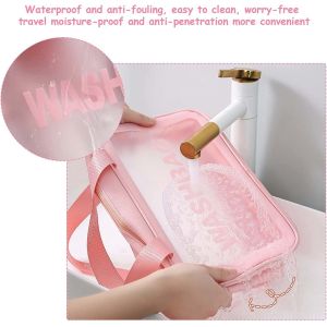 Multifunctional Travel Toiletry Makeup Bag Water Resistant With Handy Handle