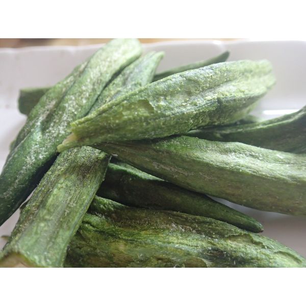 LOW TEMPERATURE VACUUM FRIED GREEN VEGETABLE CRISP DELICIOUS SNACKS DRIED OKRA