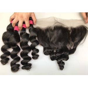 Unprocessed 100% Brazilian Virgin Hair / Loose Wave Human Hair Extensions