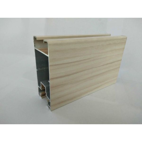Cream - Colored , Wood Finish Aluminium Profiles , Customized For Stand Display