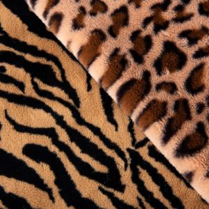 100% Polyester Sherpa Multi-Color Leopard Print Rabbit Hair Blanket for Winter