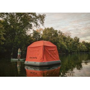 En71 ASTM Advertising Inflatable Tent On Lake Customized Logo Printing